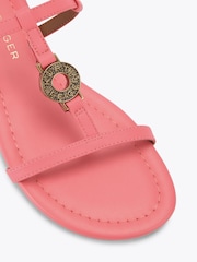 Kurt Geiger London Pink Bromley Flat Sandals - Image 5 of 5