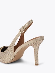 Kurt Geiger London Gold Kingsley Slingback Heel Sandals - Image 3 of 4