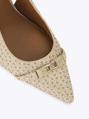 Kurt Geiger London Gold Kingsley Slingback Heel Sandals - Image 5 of 5