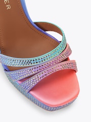 Kurt Geiger London Blue Brixton Platform Heeled Sandals - Image 5 of 5