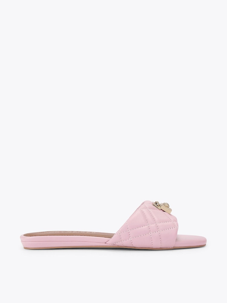 Kurt Geiger London Pale Pink Brixton Flat Sandals - Image 1 of 4