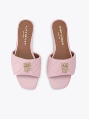 Kurt Geiger London Pale Pink Brixton Flat Sandals - Image 2 of 4