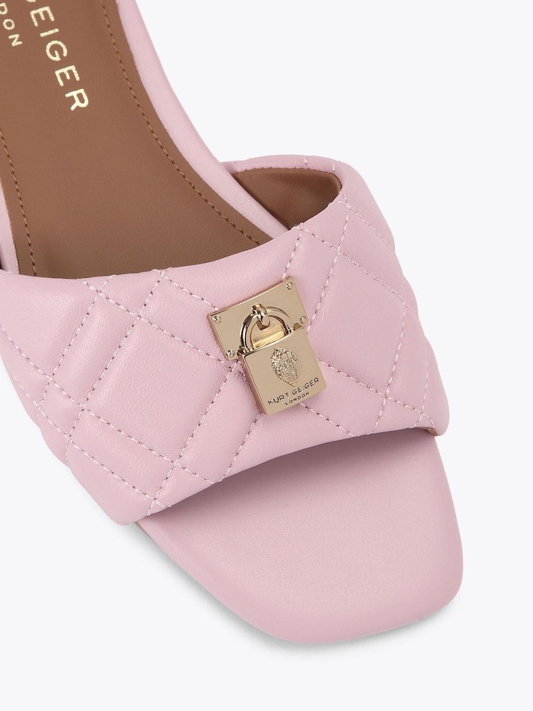 Kurt Geiger London Pale Pink Brixton Flat Sandals - Image 4 of 4