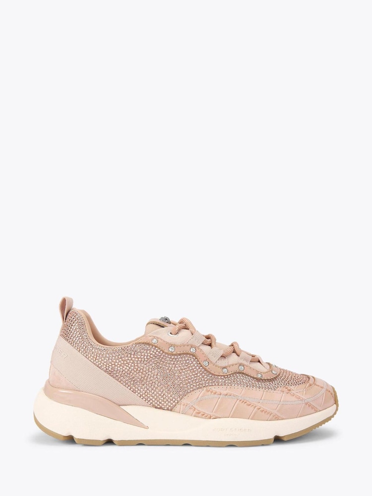 Kurt Geiger London Blush Pink Sporty Trainers - Image 1 of 4 Kurt Geiger London Blush Pink Sporty Trainers - Image 1 of 4