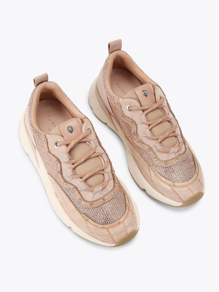Kurt Geiger London Blush Pink Sporty Trainers - Image 2 of 4 Kurt Geiger London Blush Pink Sporty Trainers - Image 2 of 4