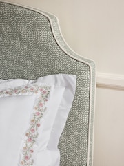Nina Campbell Latice Geo Sage Green Lowndes Upholstered Bed Frame - Image 4 of 6