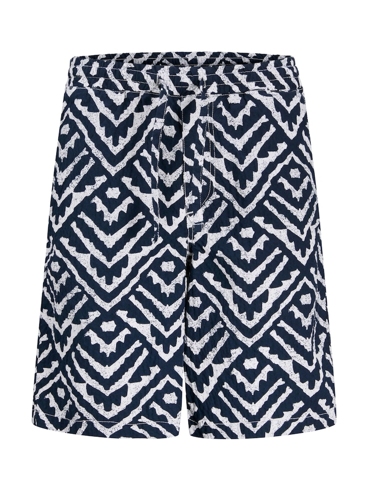 JACK & JONES JUNIOR Blue Seersucker Shorts - Image 1 of 4