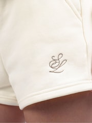 Simmi London Cream Studios Embroidered Logo Shorts - Image 5 of 5