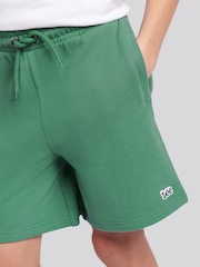 綠色 - Lee Loopback Fleece Badge Shorts - 圖片 5/5