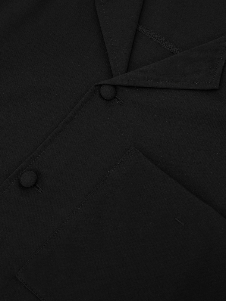 Reiss Black Russo Cuban-Collar Short-Sleeve Shirt - Image 6 of 6 Reiss Black Russo Cuban-Collar Short-Sleeve Shirt - Image 6 of 6