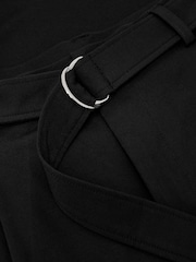 Reiss Black Walker Belted Relaxed-Fit Pleated Trousers - Image 7 of 7