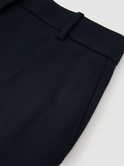 Reiss Navy Solene Tall Wool-Blend Wide-Leg Suit Trousers - Image 6 of 7