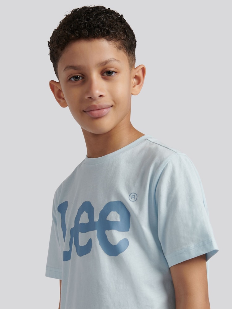 Lee Blue Wobbly Graphic T-Shirt - Image 5 of 5