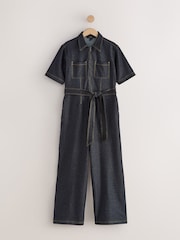 Noir - Combinaison en jersey de denim - Image 1 de 3