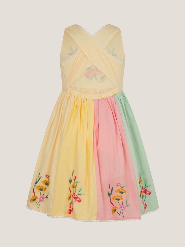 Monsoon Camellia Floral Embroidered Cross Back Dress - Image 2 of 3 Monsoon Camellia Floral Embroidered Cross Back Dress - Image 2 of 3