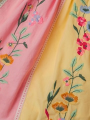Monsoon Yellow Camellia Floral Embroidered Cross Back Dress - Image 3 of 3