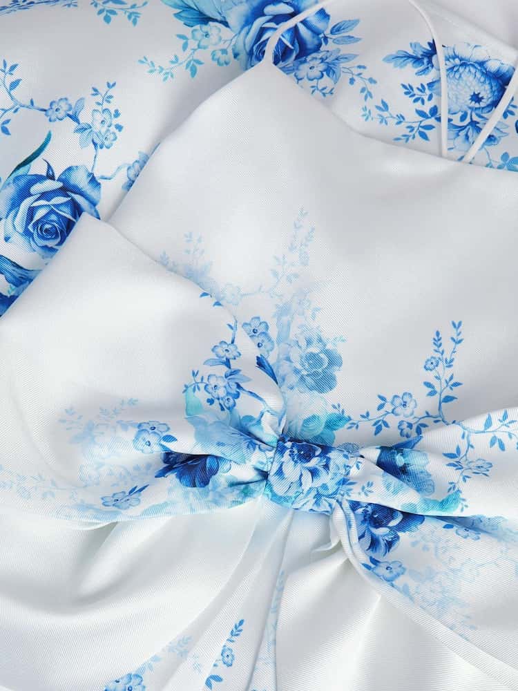 Monsoon Rose Print Bow Party Dress - Imaginea 4 din 4 Monsoon Rose Print Bow Party Dress - Imaginea 4 din 4