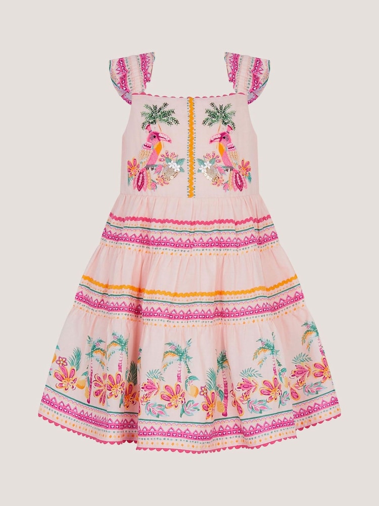 Monsoon ベビーティナトロピカルオオハシ柄ティアードドレス - 画像 1 / 3 Monsoon ベビーティナトロピカルオオハシ柄ティアードドレス - 画像 1 / 3