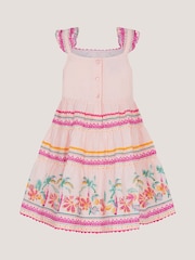 Monsoon ベビーティナトロピカルオオハシ柄ティアードドレス - 画像 2 / 3