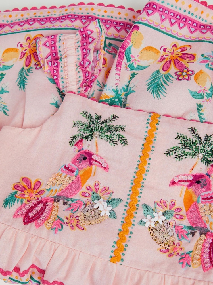 Monsoon ベビーティナトロピカルオオハシ柄ティアードドレス - 画像 3 / 3 Monsoon ベビーティナトロピカルオオハシ柄ティアードドレス - 画像 3 / 3