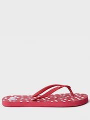 Crew Clothing Red Flip Flops - Image 2 of 2