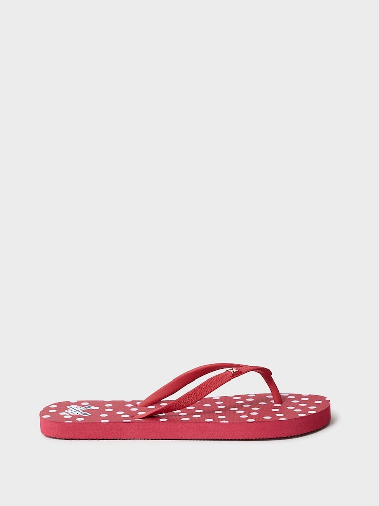 Crew Clothing Red Flip Flops - Image 3 of 3 Crew Clothing Red Flip Flops - Image 3 of 3