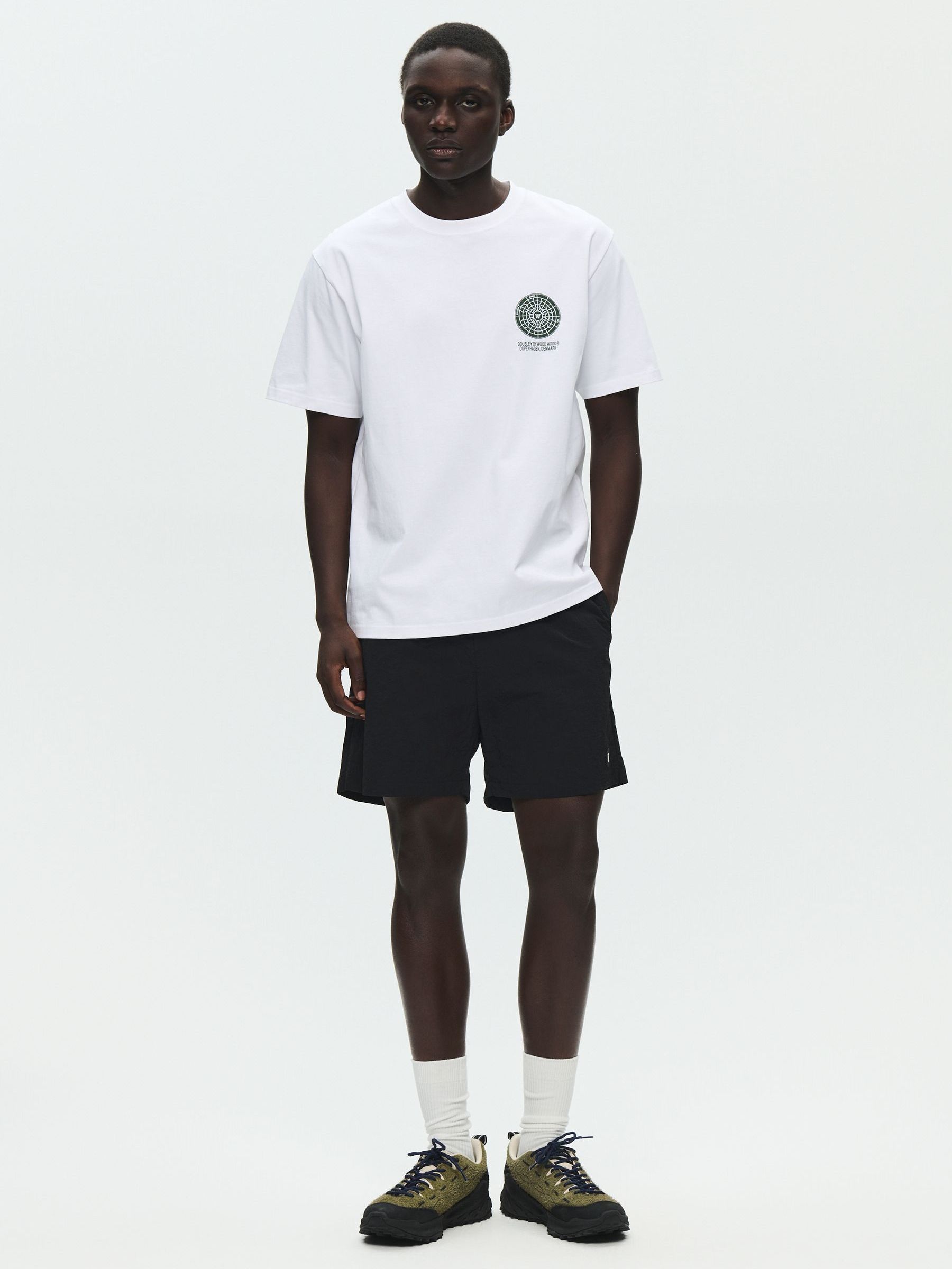 Buy Double A by Wood Wood White Ace Cover T-Shirt from Next USA