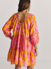 Figleaves Pink Tiered Mini Beach Dress - Image 3 of 4