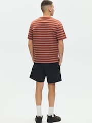 Double A by Wood Wood Terracotta Brown Easton Stripe T-Shirt - Image 2 of 5