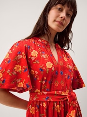 Monsoon Libby Floral Jersey Midi Dress - Image 2 of 5