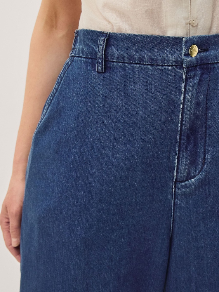 Monsoon Blue Wendy Wide Leg Jeans - Image 4 of 4 Monsoon Blue Wendy Wide Leg Jeans - Image 4 of 4
