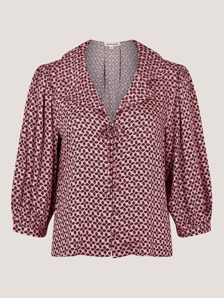 Monsoon Pink Netta Floral Print Blouse - Image 5 of 5