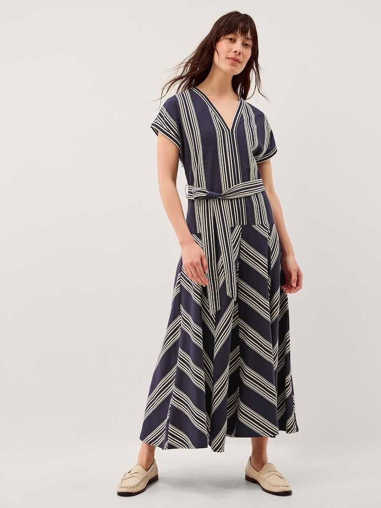 Monsoon Shilta Stripe Jersey Maxi Dress - Image 1 of 5