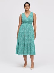 Rochie midi cu etaje din bumbac Finery Shannon - Imaginea 1 din 4