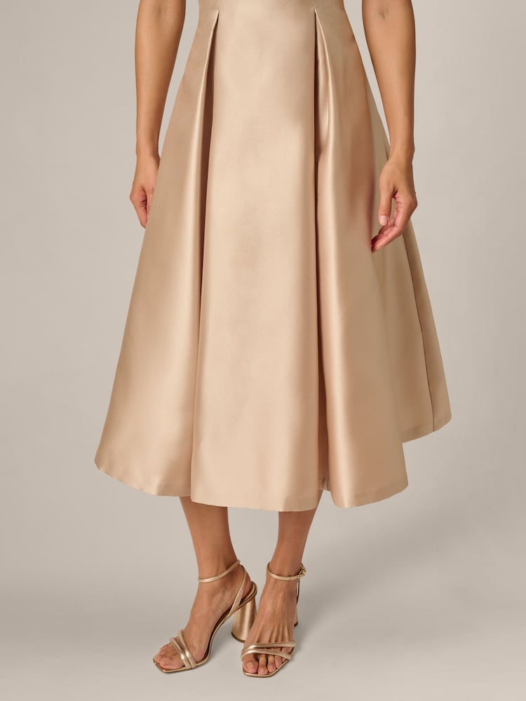 yellow dress puff sleeves Women's Golden Birch Linen Maxi Dress