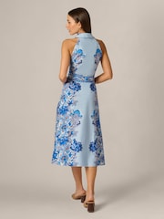 Adrianna Papell Blue Printed Dress - Image 2 of 6