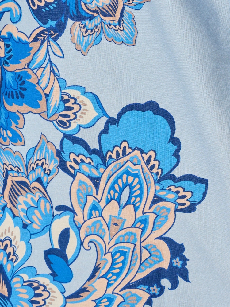 Adrianna Papell Blue Printed Dress - Image 6 of 6