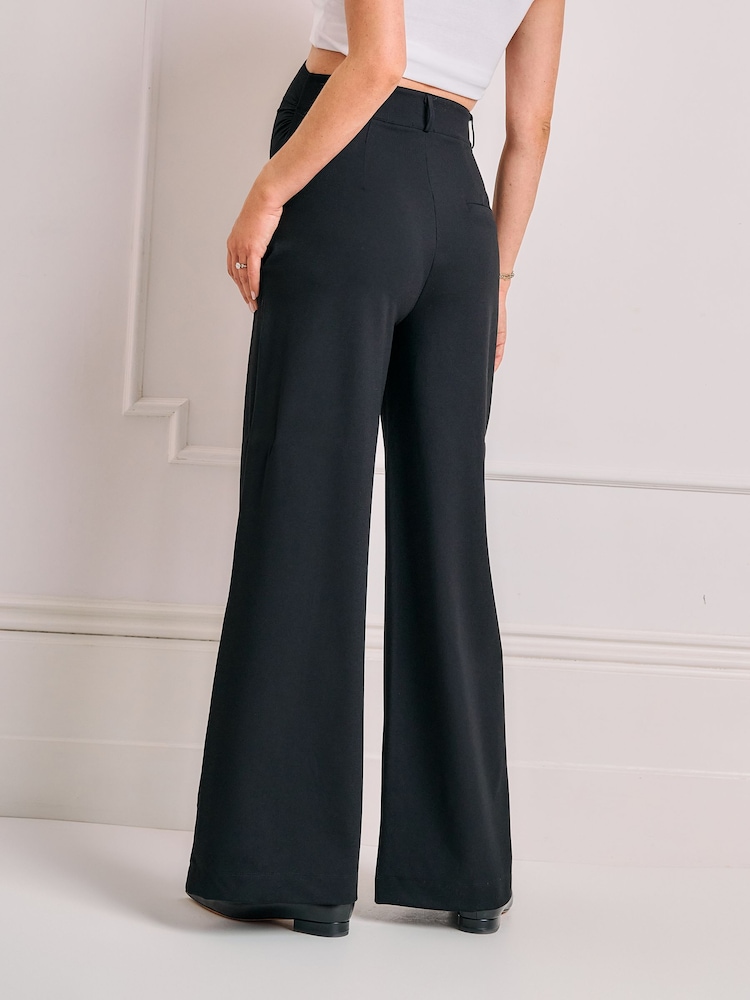 Қара - Seraphine Maternity Over Bump Wide Leg Trousers - 8суретінің 8 суреті Қара - Seraphine Maternity Over Bump Wide Leg Trousers - 8суретінің 8 суреті
