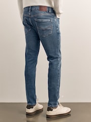 Mid Blue Skinny Fit Comfort Stretch Jeans - Image 4 of 10