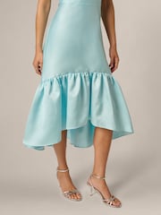 Adrianna Papell Blue Tie Mikado Dress - Image 4 of 6