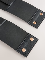 Black Wide Covered Buckle Corset Belt - Image 2 of 3