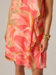 Adrianna Papell Pink Halter Trapeze Dress - Image 5 of 6