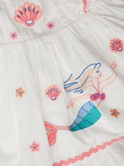 Monsoon Cream Baby Mermaid Embroidered Top & Shorts - Image 4 of 4
