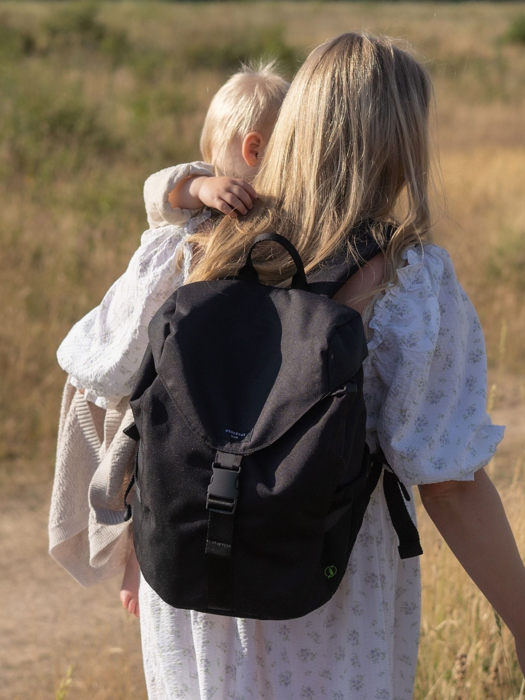 Storksak Hero black backpack Storksak Hero Quilt Backpack | babaloo main image 2