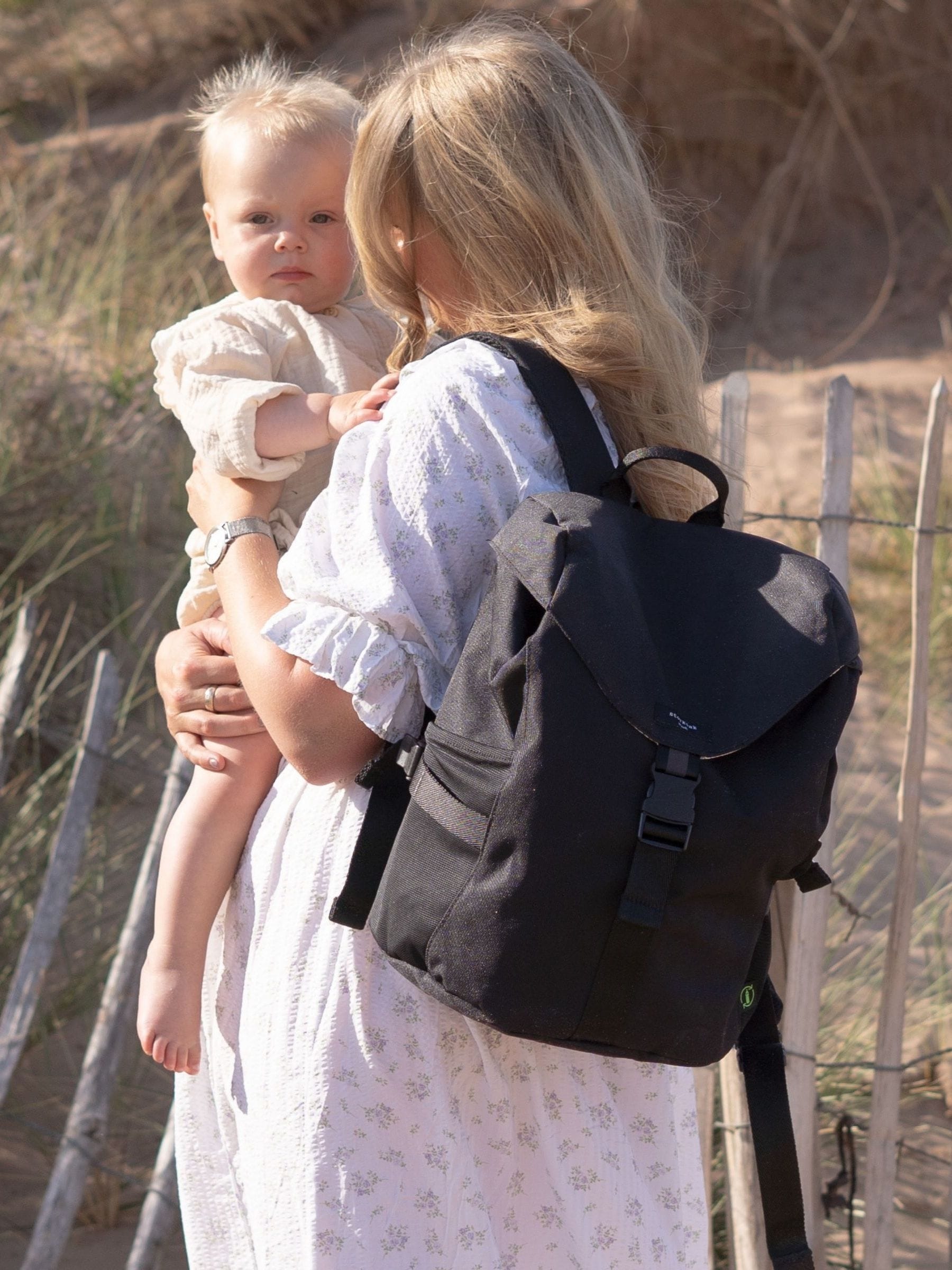 Storksak Travel Eco Backpack Diaper Bag Storksak Travel Shoulder Bag Grey Unisex - Peekaboo main image 2