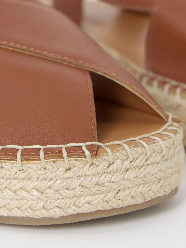 JD Williams Natural Wide Fit Peep Toe Espadrille Sandals - Image 4 of 4 JD Williams Natural Wide Fit Peep Toe Espadrille Sandals - Image 4 of 4