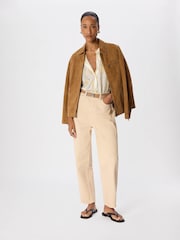 Whistles Yellow Ditsy Stem Textured Shirt - Image 4 of 5