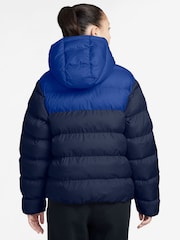 Nike Obsidian Navy Colour Block Puffer Jacket - Image 2 of 7