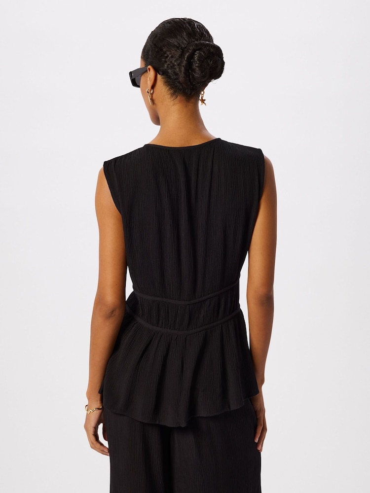 Whistles Black Tie Front Beach Top - Image 4 of 4