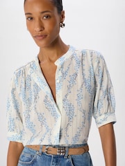 Whistles Blue Ditsy Stem Textured Shirt - Image 1 of 5